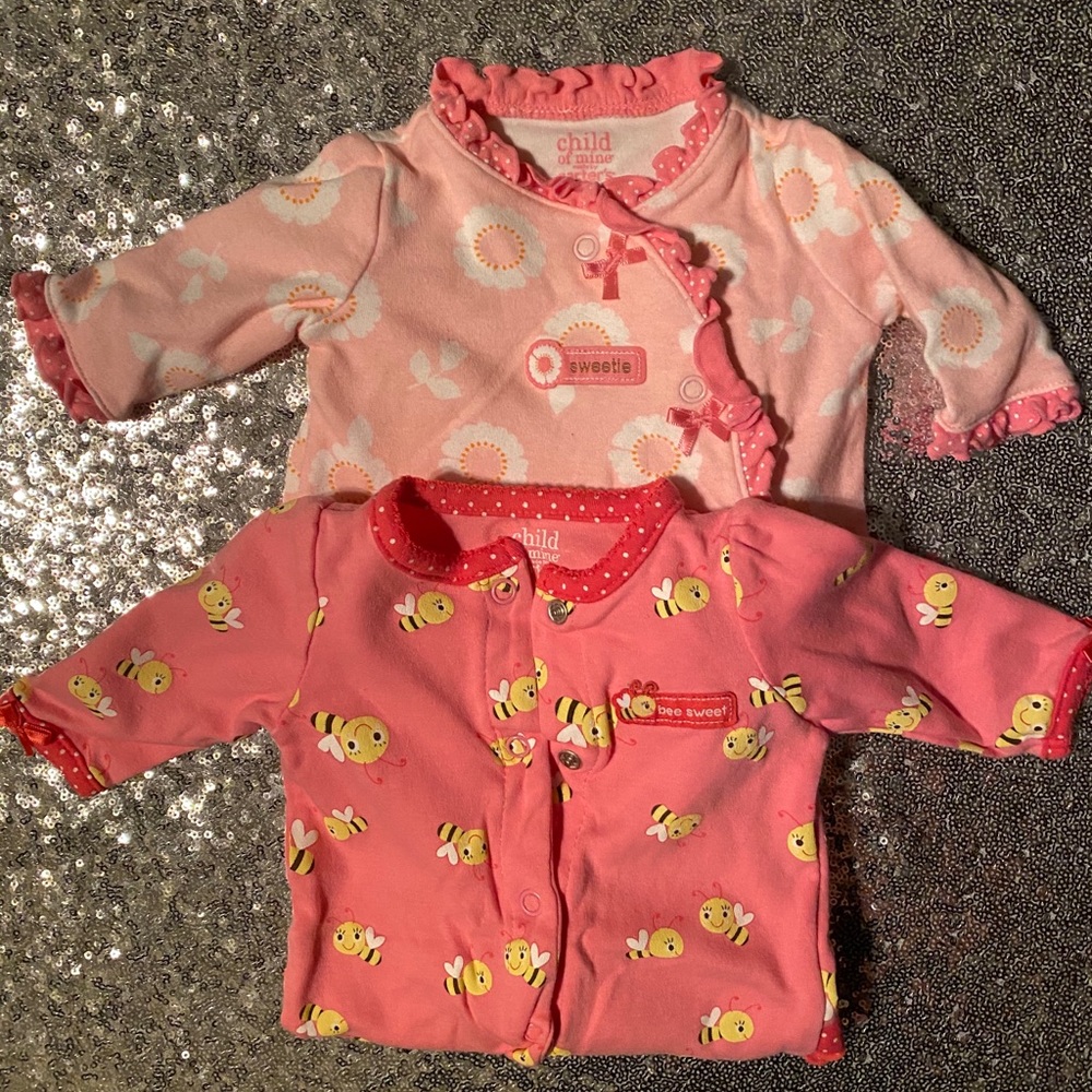 Two footie onesies for newborns